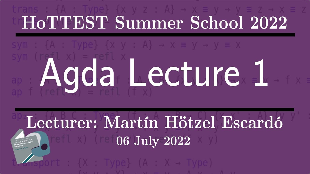 Agda Lecture 1: Introduction to Agda, dependent types and functions -- HoTTEST Summer School 2022