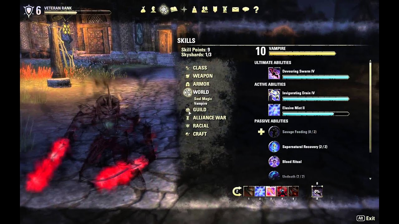 Elder Scrolls Online My Vampire/Nightblade Build/Gear - General Ody