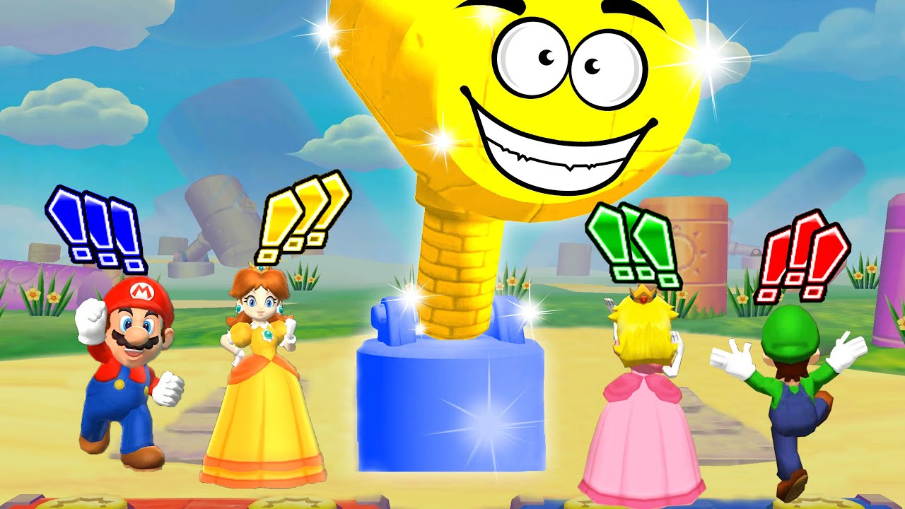 Mario Party 5 Minigames mario vs Daisy vs Peach vs Luigi Master