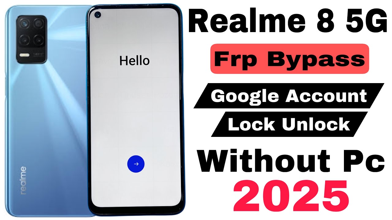 Realme 8 5G Frp Bypass | Without Pc | Realme 8 5G Google Account Lock Unlock 2025