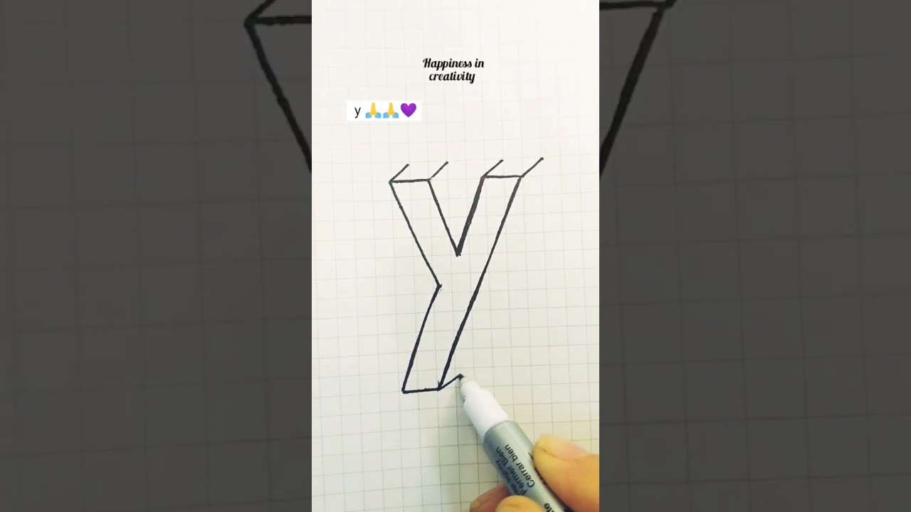 3d Letter drawing Y | #shorts