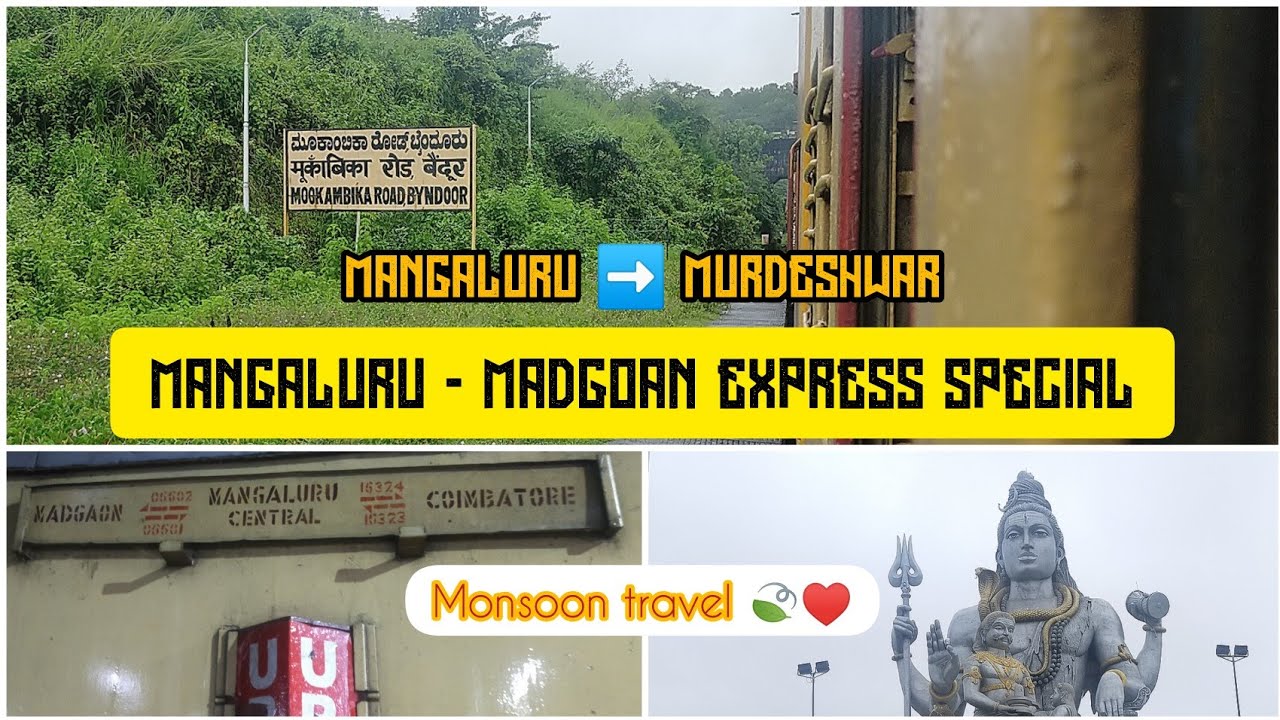 🚂 Mangaluru - Madgoan Express Special Travel Vlog!!! | Mangalore to Murudeshwar 💚 | Train Vlog 07