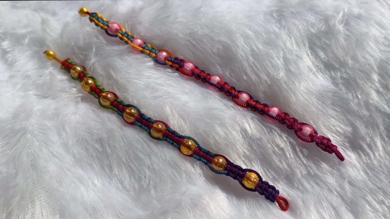 Macrame Bracelet DIY |Easy And Simple|Beautiful Bracelate Making 