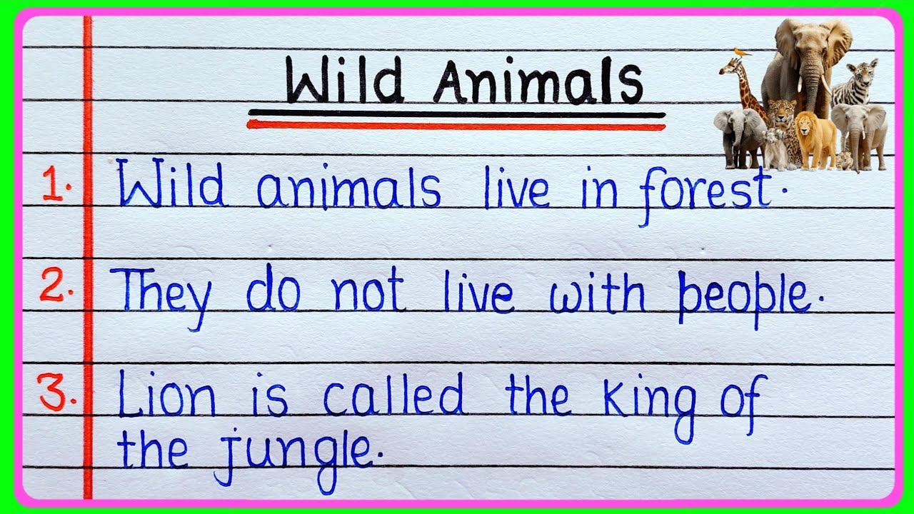 10 Lines On Wild Animals || Essay On Wild Animals In English || Wild Animals Essay In English