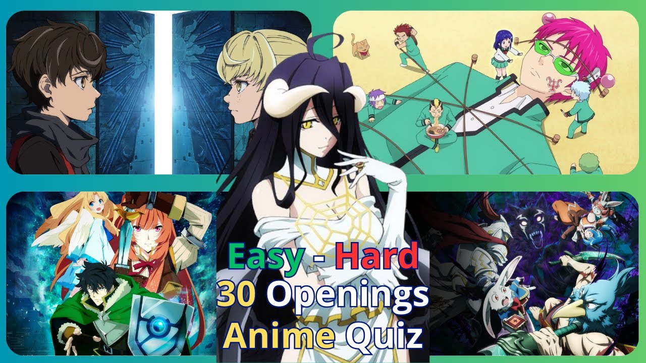 Anime Opening Quiz [From Easy - Hard - Easy again] (Nr. 6)