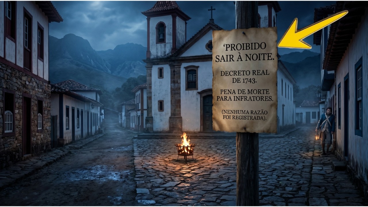 Em 1743, um vilarejo de Minas Gerais proibiu sair à noite por um motivo nunca registrado