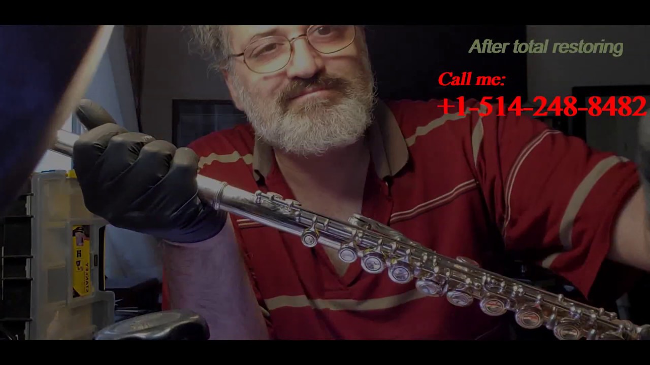 Old dirty yamaha becomes new by Amin - Before After - Flute Repair Montreal