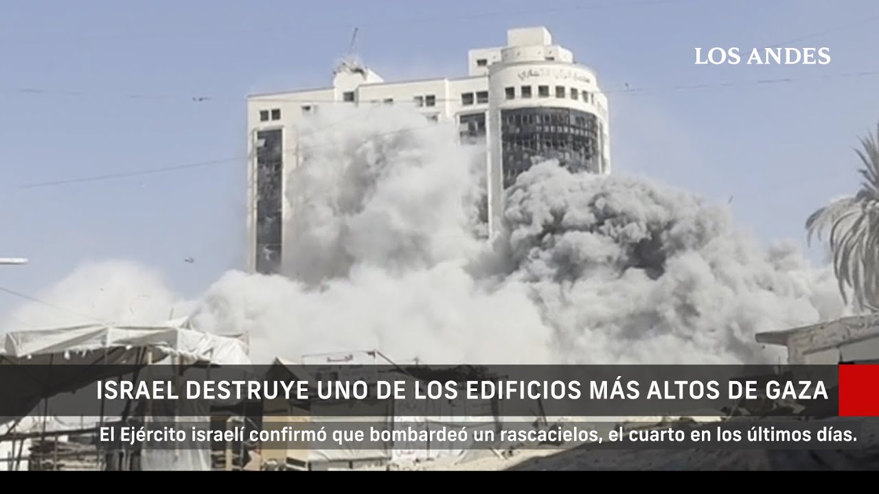 Israel bombardeó uno de los edificios más altos de Gaza