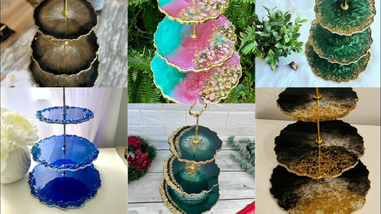 3 Tier Resin Tray designs | Three Tiered Cake stand |