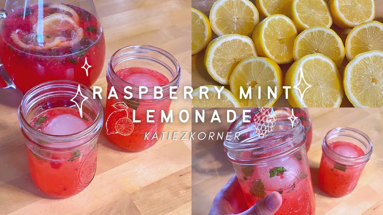 Raspberry mint lemonade recipe || easy and refreshing