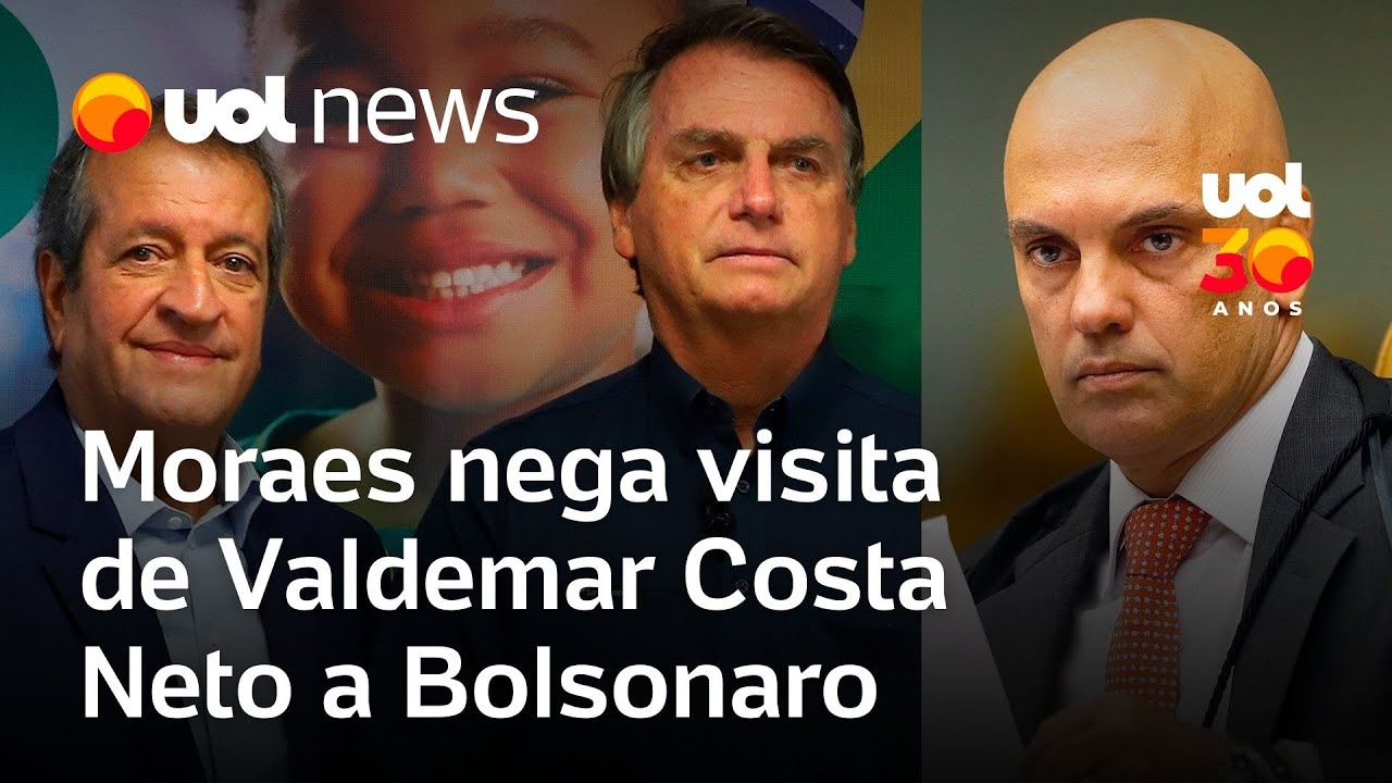 Moraes nega visita de Valdemar Costa Neto a Bolsonaro na Papudinha, em Brasília, mas libera padre