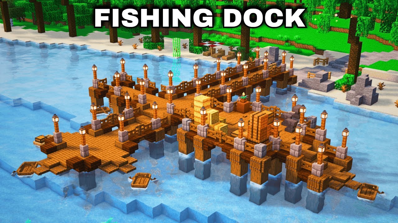 Minecraft: The ULTIMATE Fishing Dock Tutorial (how to build 1.21)