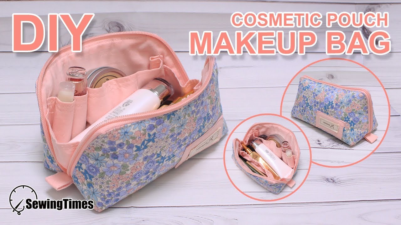 Как сшить Косметичка | Cosmetics bag tutorial (Free Pattern Download) #sewingtimes