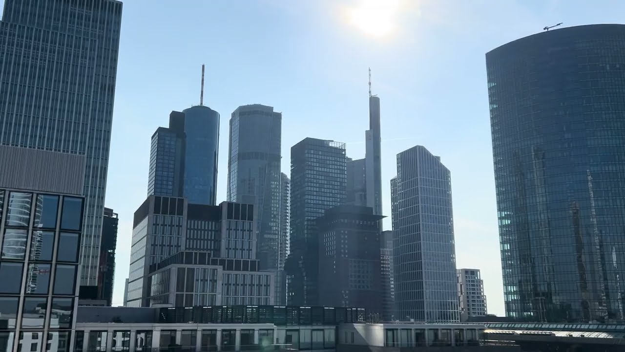 Frankfurt skyline from Rooftop of Holiday Inn Frankfurt - Alte Oper