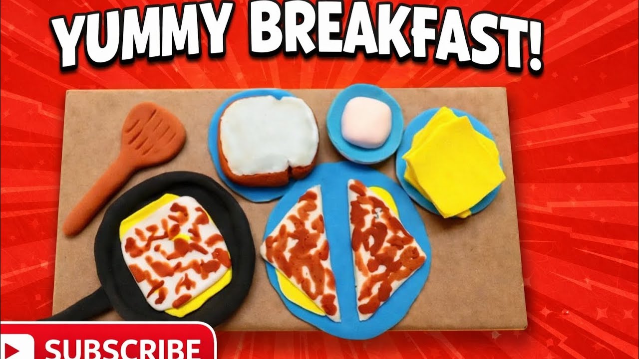 ক্লে দিয়ে তৈরি মজাদার সকালের নাস্তা | DIY Clay Breakfast Set Making 🍳🍞 claycraft.