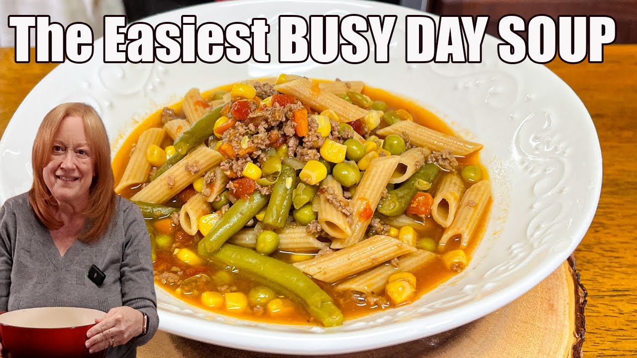 BUSY DAY SOUP A Vegetable Hamburger with Easy Secret Ingredient Soup