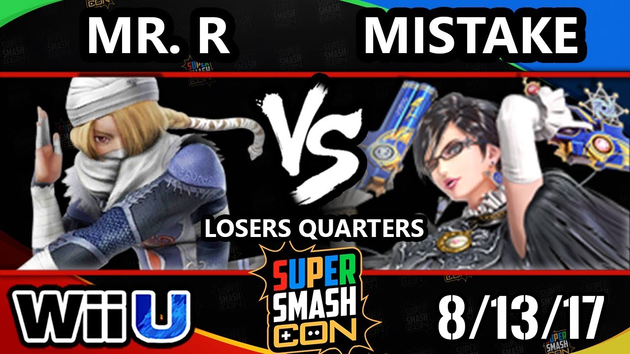 Smash Con 2017 Smash 4 - BC | Mr. R (Sheik) Vs. EMG | Mistake (Bayonetta) Wii U LQ