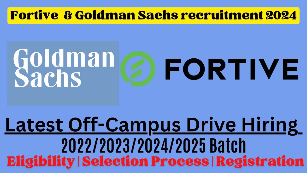 Goldman Sachs off campus drive for 2023/2024/2025 batch |Latest Internship for Freshers| Jobs 2024