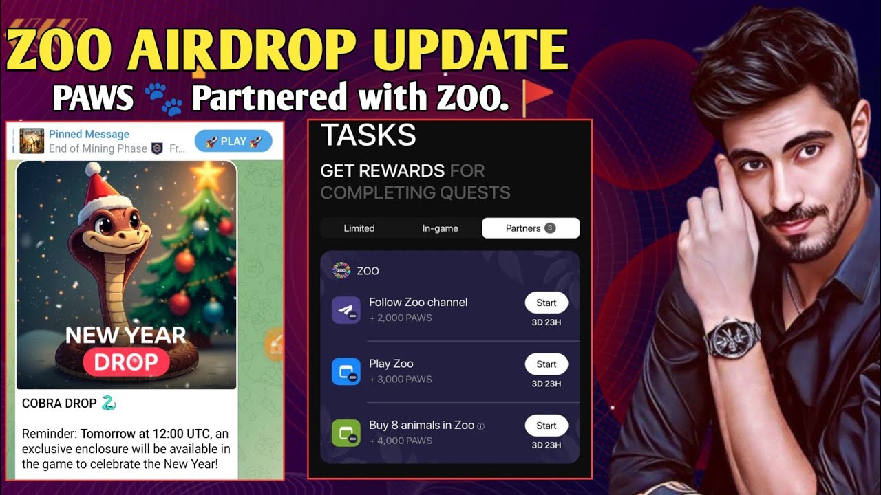 Paws Zoo Task .Zoo Airdrop New Update  Token Paws Airdrop New Task Zoo Zoo Airdrop Withdrawal