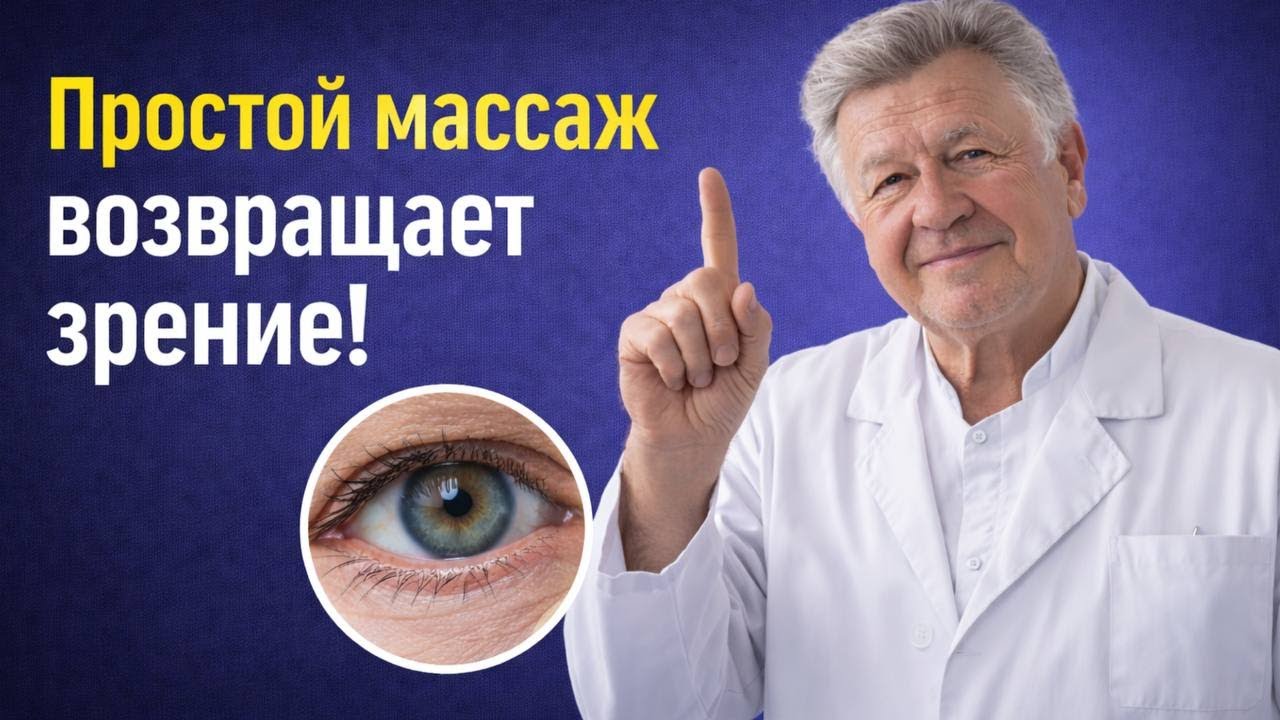 Массаж одной точки за 1 минуту: верните острое зрение и память после 60 лет!