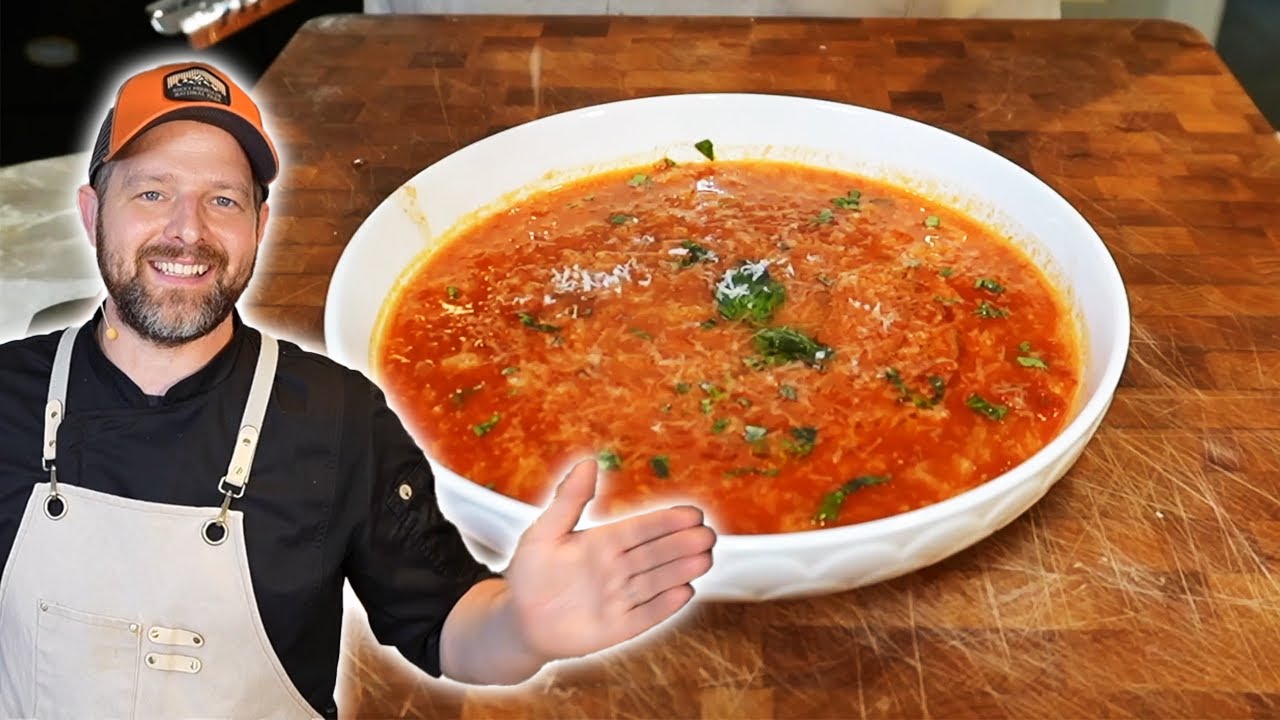 Tomato & Tuscan Bread Soup | Pappa al Pomodoro Recipe with Parmesan & Olive Oil