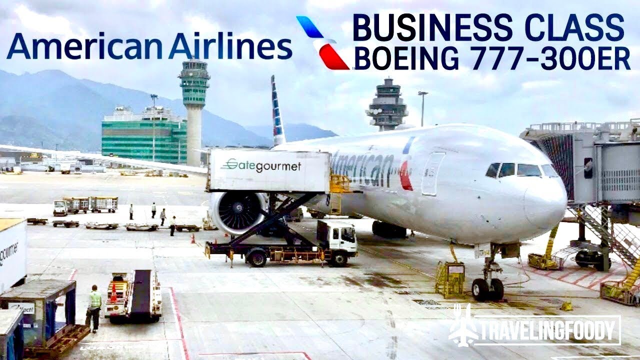 American Airlines Business Class Boeing 777-300ER Hong Kong to Los Angeles