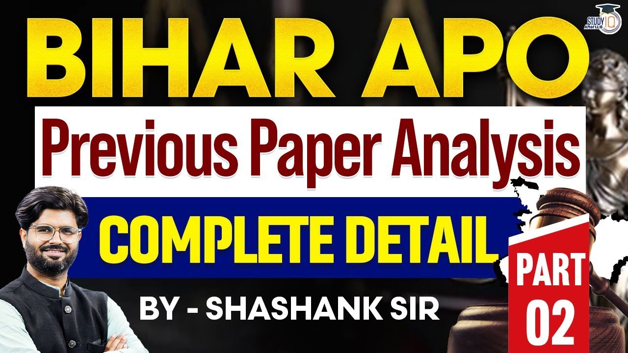 BIHAR APO | Previous Paper Analysis | Complete Detail | PART 02 | BY-SHASHANK SIR