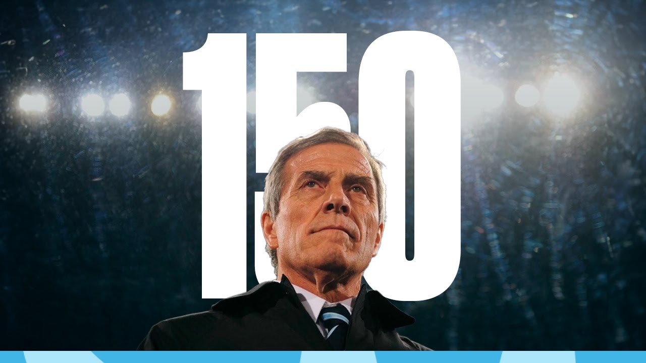 Homenaje de la AUF a Oscar Tabárez por sus 150 partidos al frente de la Celeste