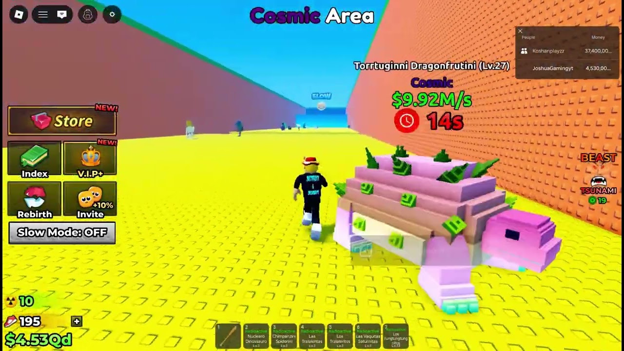 Escape tsunami for brainrots admin abuse and opening lucky blocks