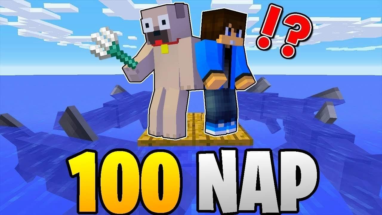 100 NAPIG AZ ÓCEÁN KÖZEPÉN A MINECRAFTBAN!