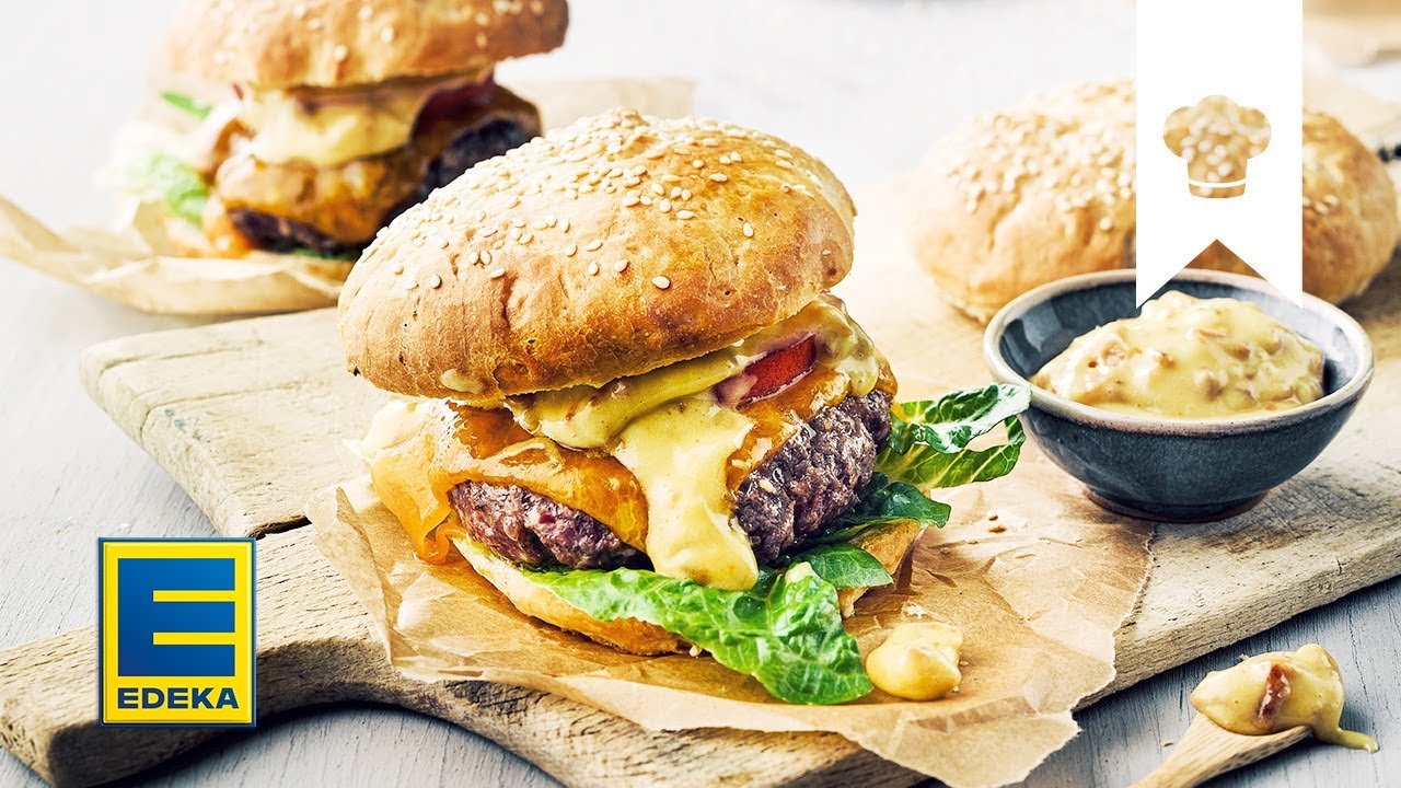 Burger mit Baconnaise | Rezept mit selbstgemachten Burger Buns | EDEKA
