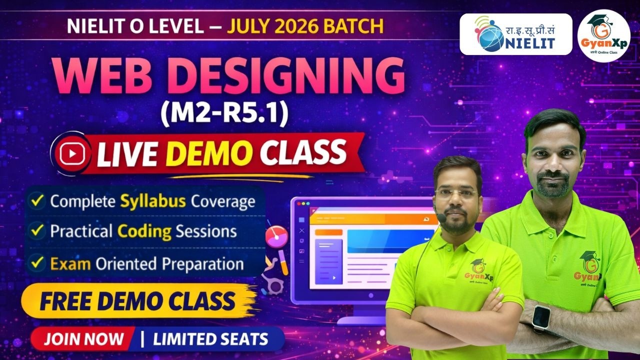 Live Demo Class | M2-R5.1 | Chapter-1 | Introduction to Web Design | July 2026 | gyanxp