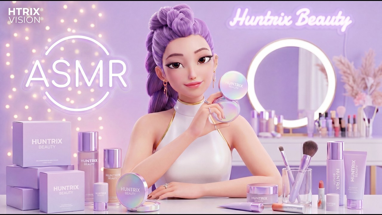 ASMR Rumi Makeup Tutorial | Huntrix Beauty Cosmetic | [KPOP Demon Hunters] 💄🎧