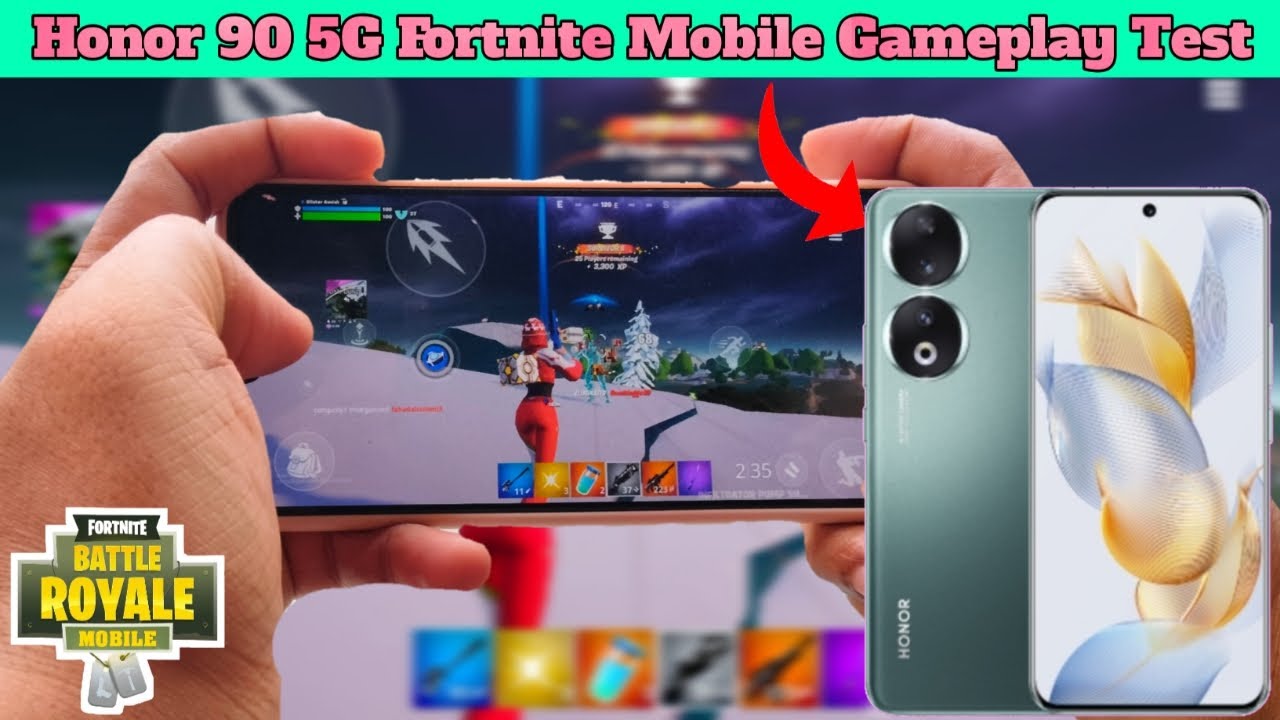 Honor 90 5G Fortnite Mobile Gameplay Test || Honor 90 Fortnite Test || Honor 90 Fortnite Gaming Test