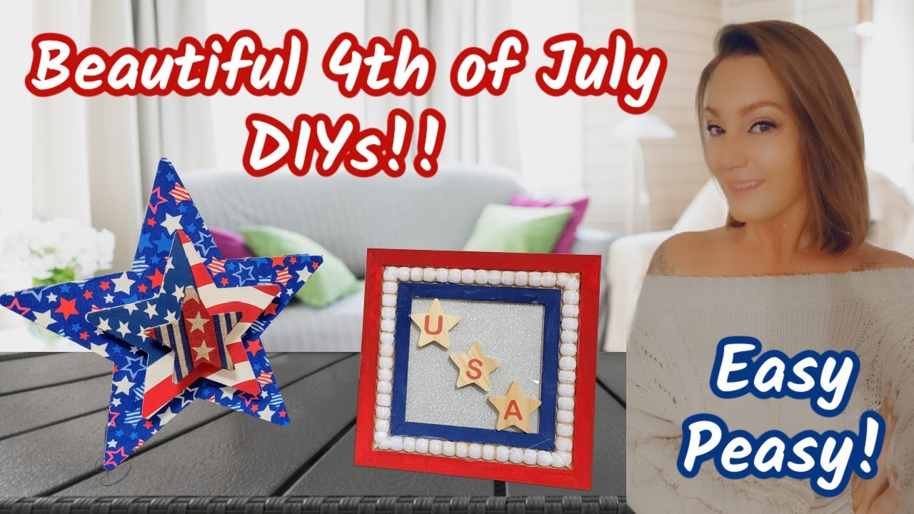 Beautiful and Simple 4th of July Crafts Anyone Can Make!!