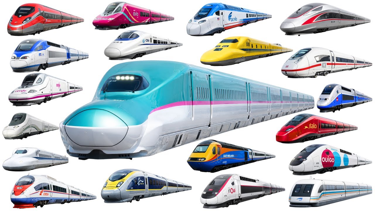 High-Speed Train Names for Kids | Types of Trains | Learn Train Vocabulary in English