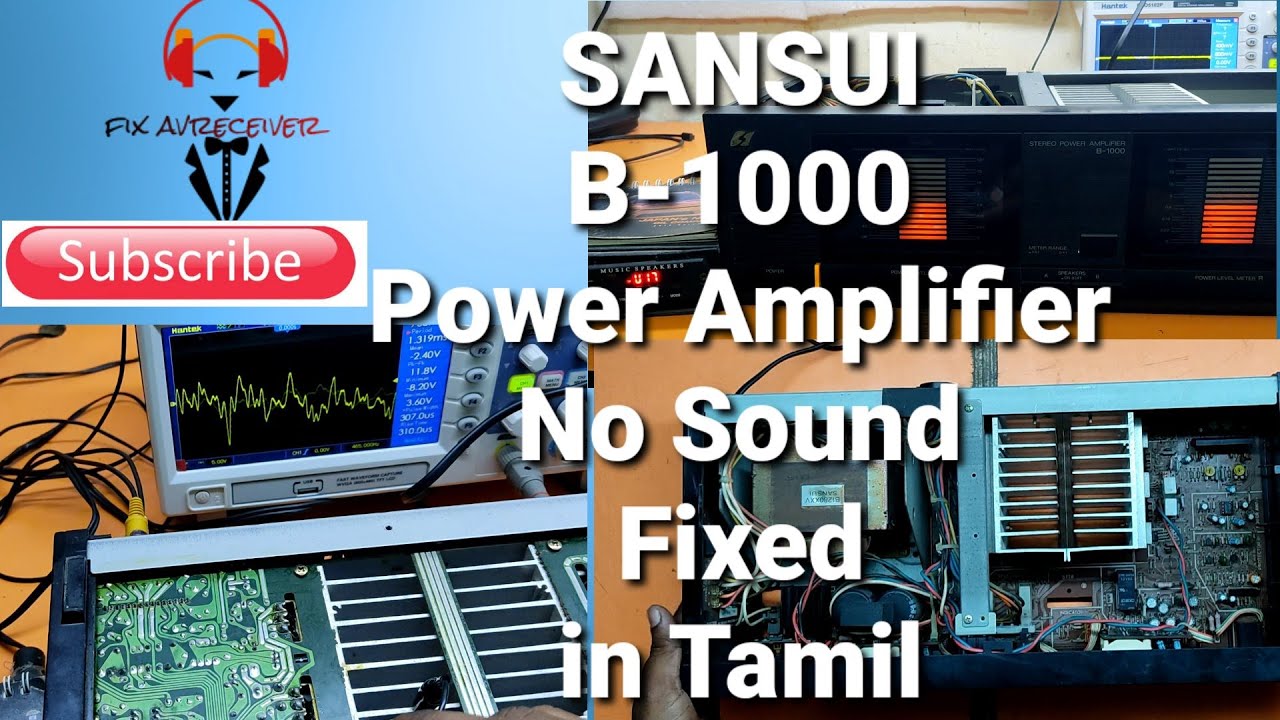 SANSUI B-1000 Stereo Power Amplifier No Sound Problem Fixed in Tamil and English CC Added