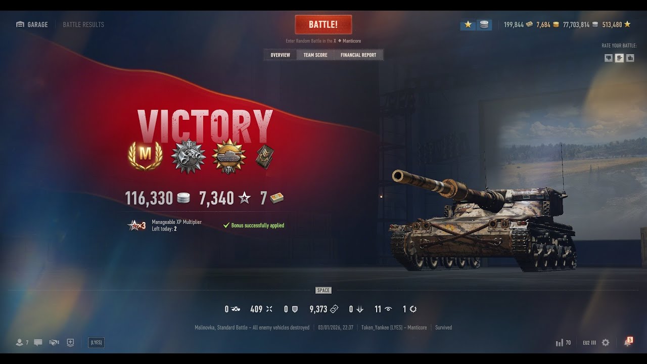 Manticore | Malinovka map | Ace Tanker | Patrol Duty | Scout | 9373 ASSIST DMG