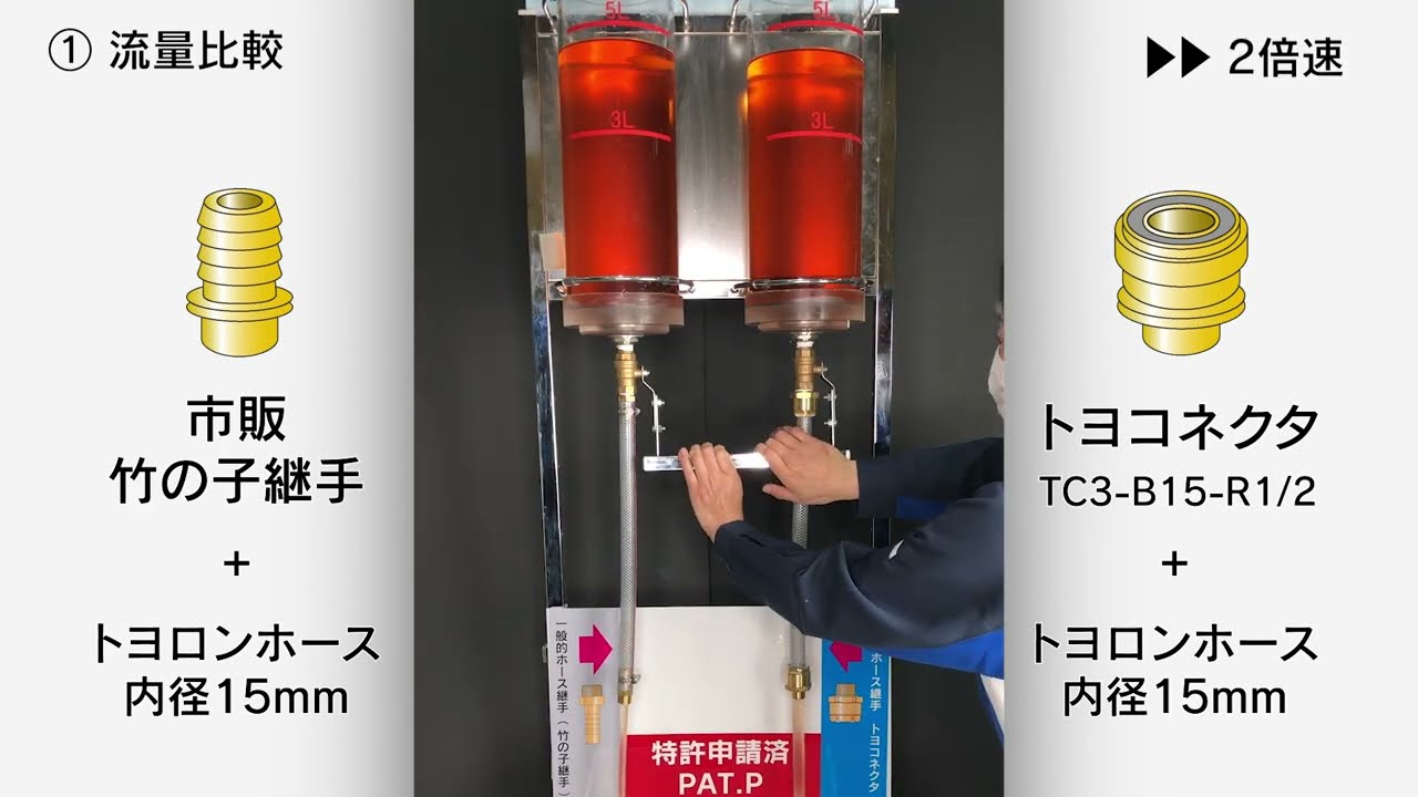 【省エネ比較】トヨコネクタ vs ホースニップル（竹の子継手）／ 継手で電気使用量が変わる？