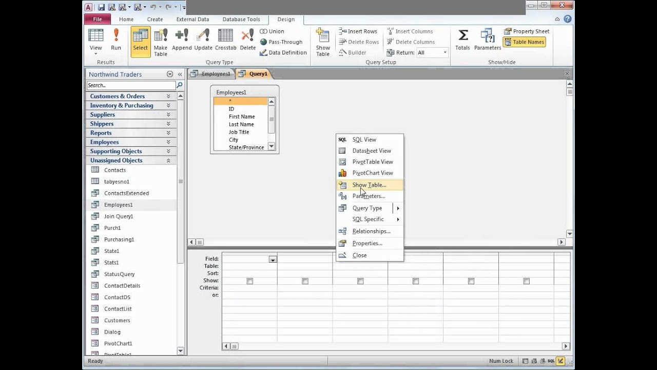 Microsoft Access 2010 Tutorial 2 of 3