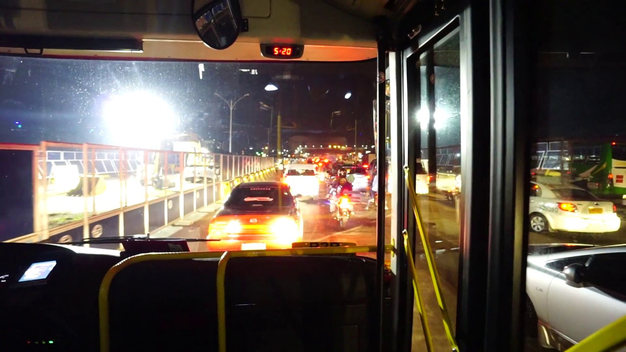 Philippines, early morning P2P bus ride from Robinson Fairview to Makati
