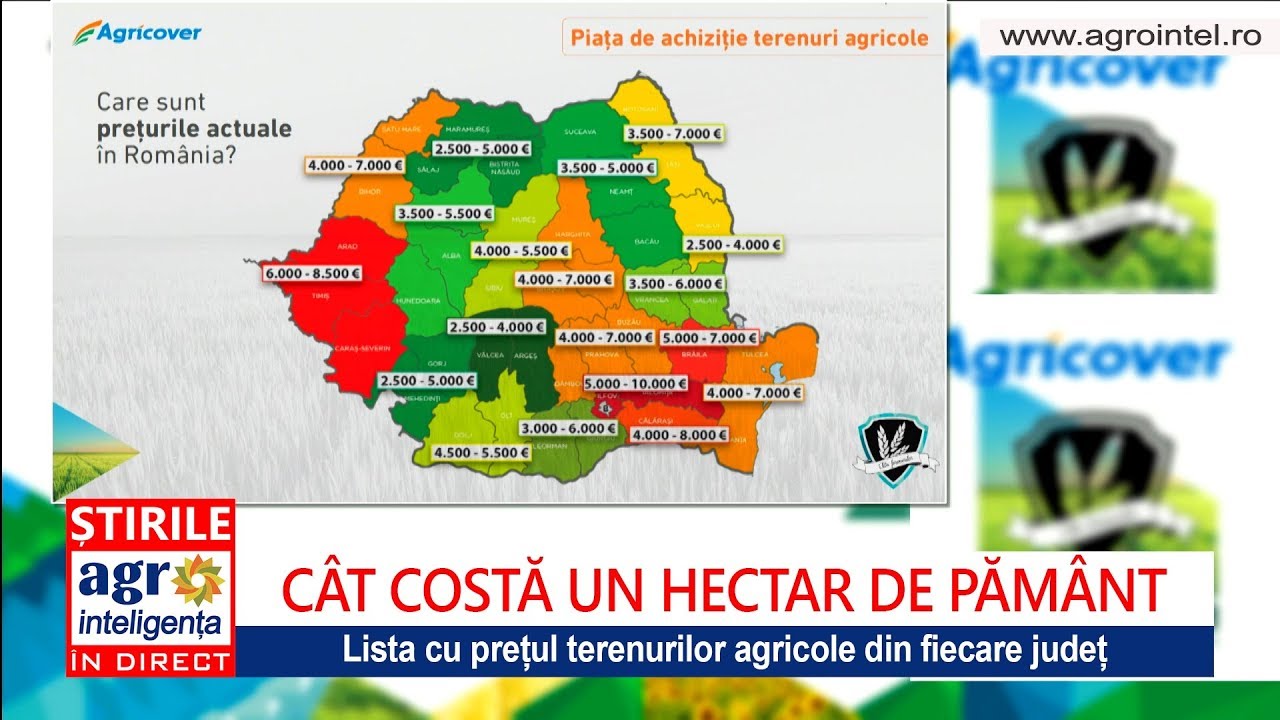 Prețul unui hectar de teren agricol în România