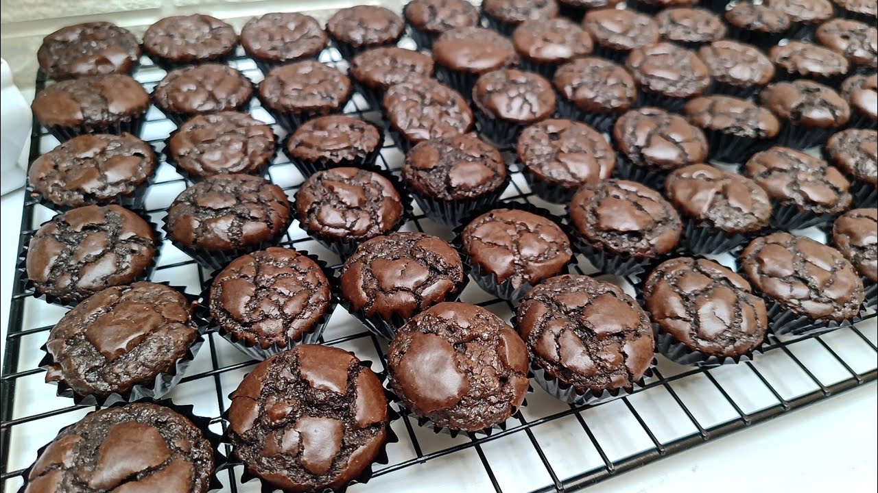 CUKUP DIADUK ADUK TANPA MIXER BROWNIES KERING MINI UNTUK LEBARAN HASIL 5 TOPLES