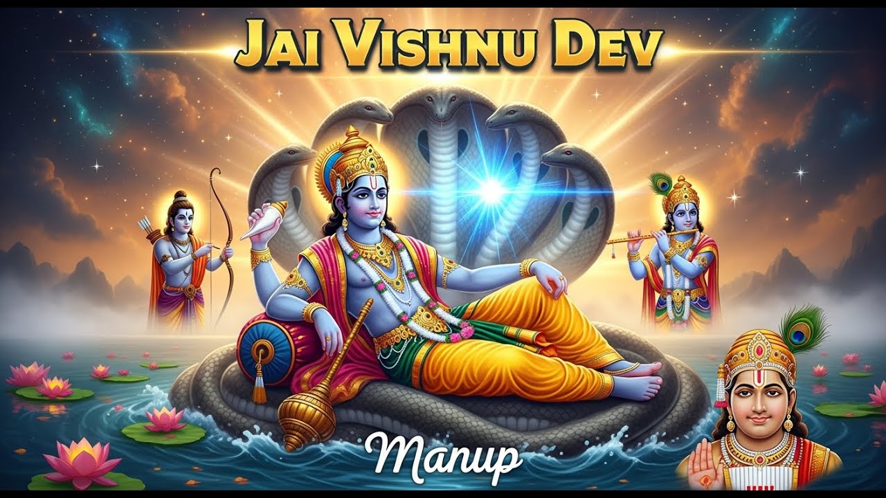 Non Stop Vishnu Bhajan | Jai Vishnu Dev | Rama Krishna Venkateswara | Hindi Bhakti Geet | Manup