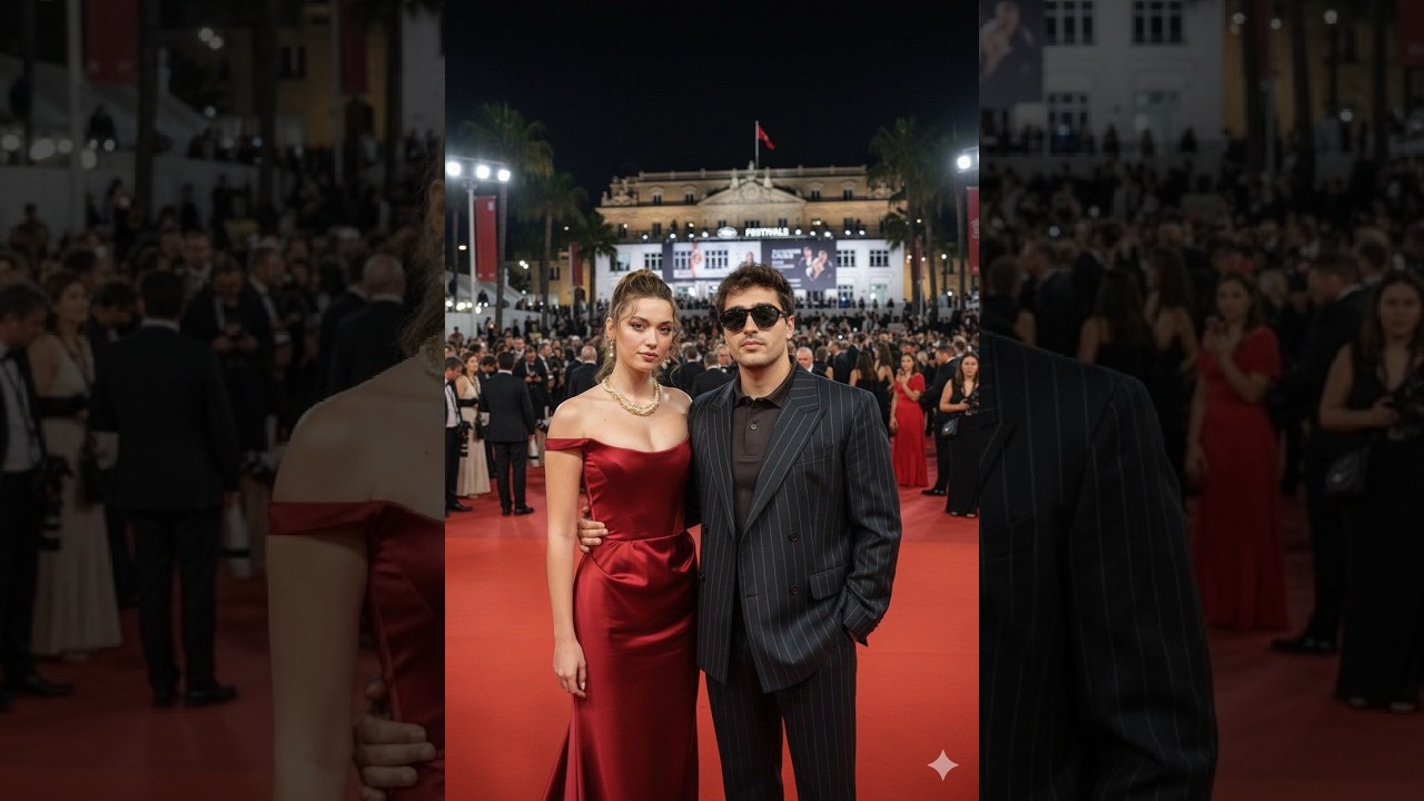 Afra Saraçoğlu and Mert Ramazan Demir on the street