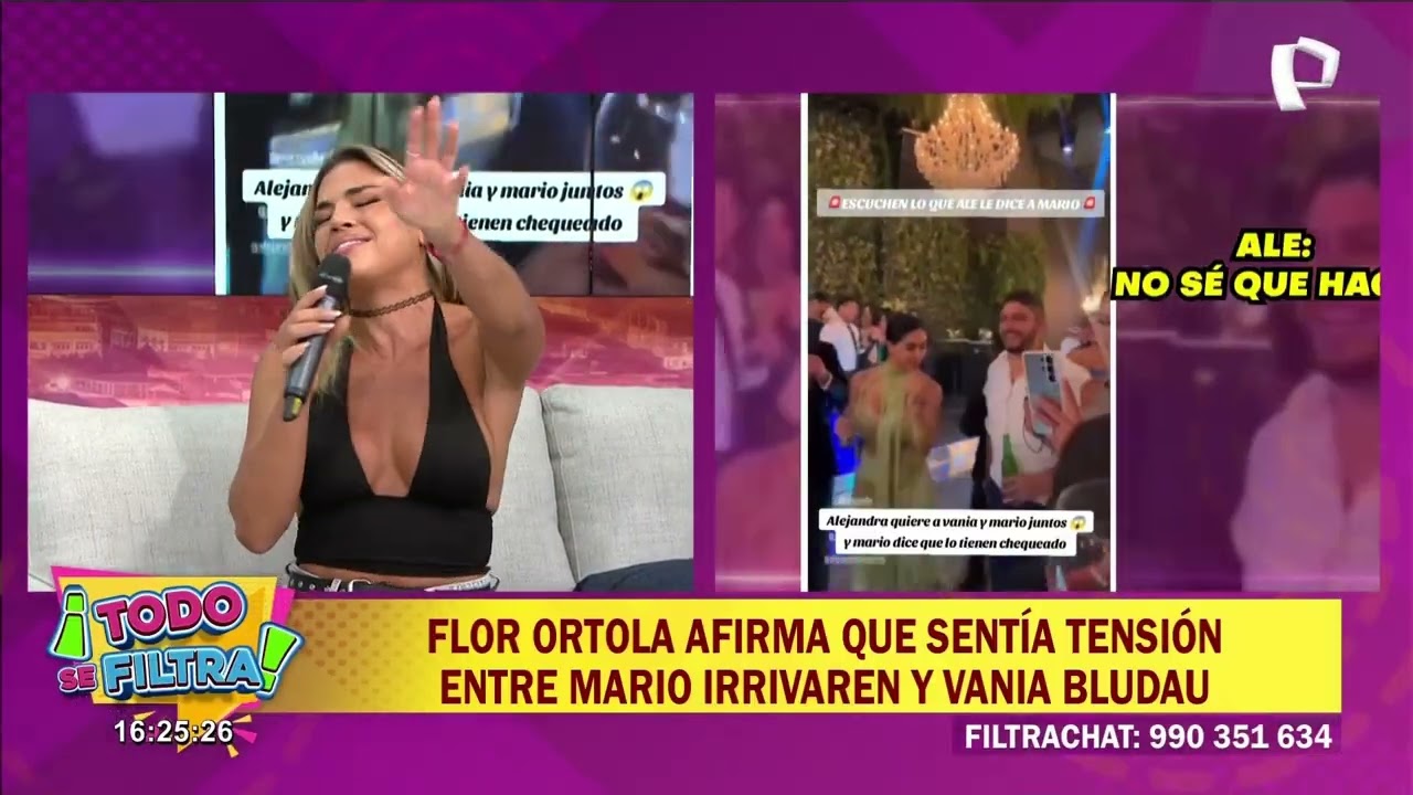 Flor Ortola sobre Mario y Vania en boda de Alejandra: “Habían miraditas fuertes entre ambos”