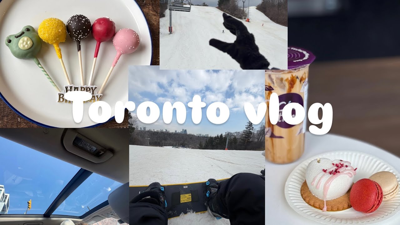 🇨🇦【カナダワーホリvlog】Snowboarding, Cafe & Day Off 🏂❄️#Canada#WorkingHoliday#Snowboarding#トロント#カナダ#ワーホリ#スノボ