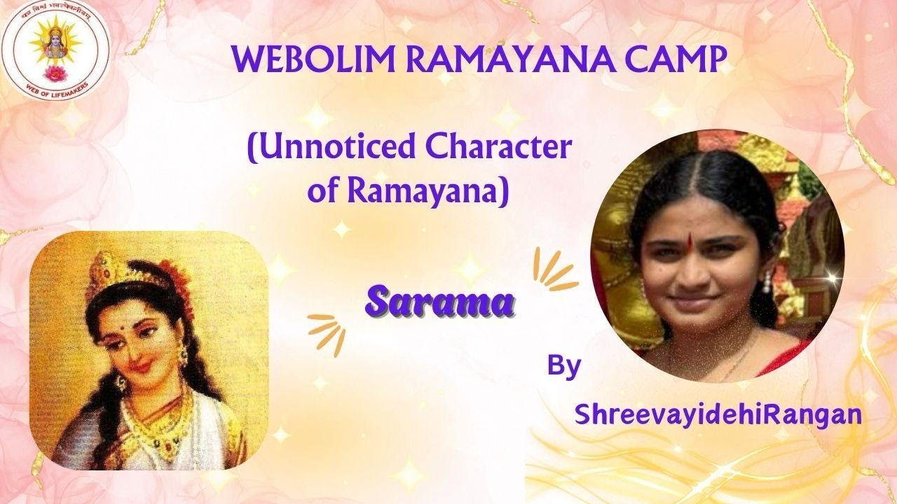 WEBOLIM RAMAYANA CAMP  | Unnoticed Characters In Ramayana | SARAMA | Nanganallur 2025