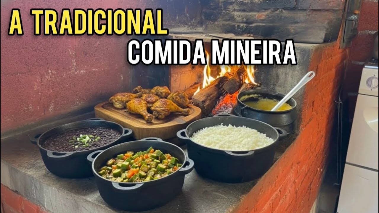 O ALMOÇO DO MINEIRO: FRANGO COM ANGU E QUIABO, BÃO DEMAIS 