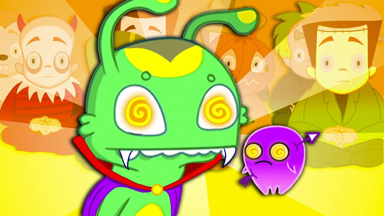 Groovy The Martian HALLOWEEN Full episodes HYPNOTIZED KID by a WITCH Cartoon for kids Nursery Rhyme